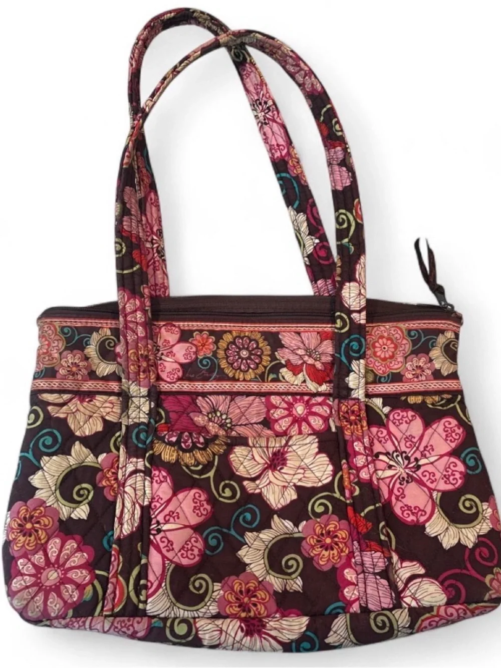 Vintage Vera Bradley Mod Floral Pink Morgan Shoulder Bag - RARE